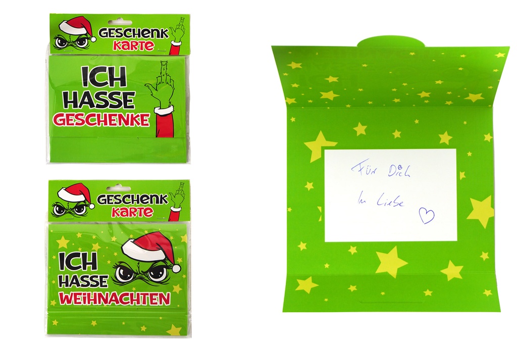 Geldgeschenk/Geschenkkarte "Festtags-Muffel", Papier