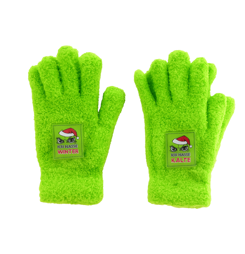 Handschuhe Festtags-Muffel 2 Designs, Einheitsgröße | Kuschelige Anti-Weihnachten Fäustlinge & Geschenkidee für Weihnachtsmuffel