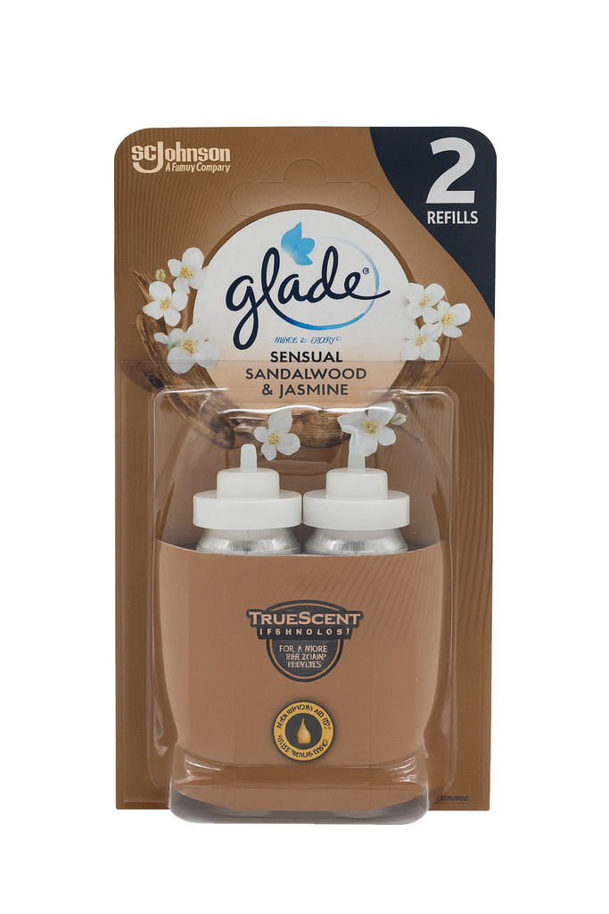 Glade Sense & Spray Lufterfrischer Nachfüllpack Sandelholz & Jasmin, 2 × 18 ml