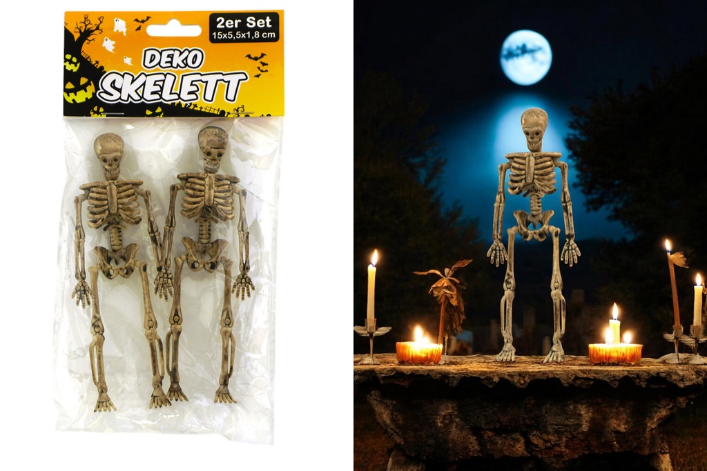 Deko "Skelett", 2er, 15x5,5x1,8cm