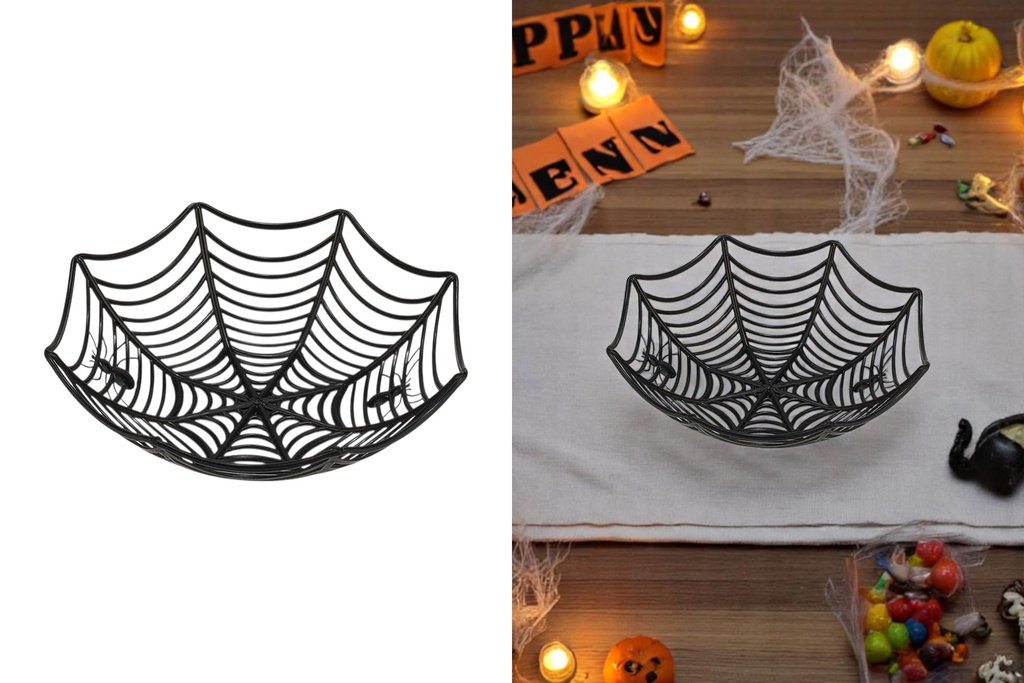 Schale Halloween "Spinnennetz", 25x25x6cm