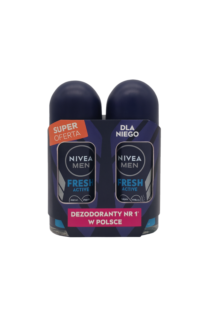 Nivea Deo Roll-On 2x50ml Fresh Active Antiperspirant