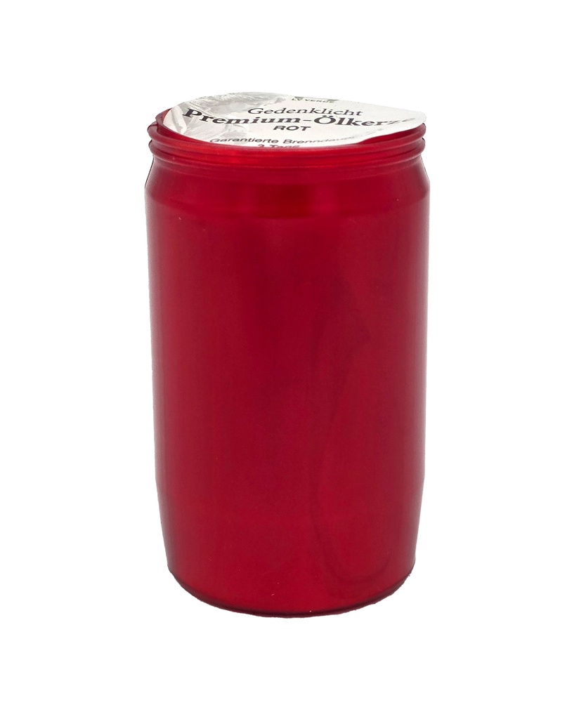 Ölkerze 3 Tage Rot | Erstklassige Qualität | 9,5cm