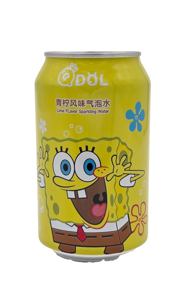 QDOL SpongeBob – Limetten Sprudelwasser | Lime Flavor Sparkling Water (330 ml)