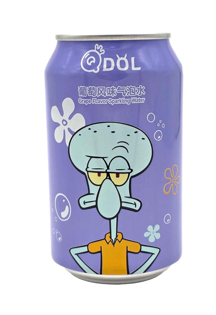 QDOL SpongeBob - Thaddäus Trauben Sprudelwasser | Grape Flavor Sparkling Water (330 ml)