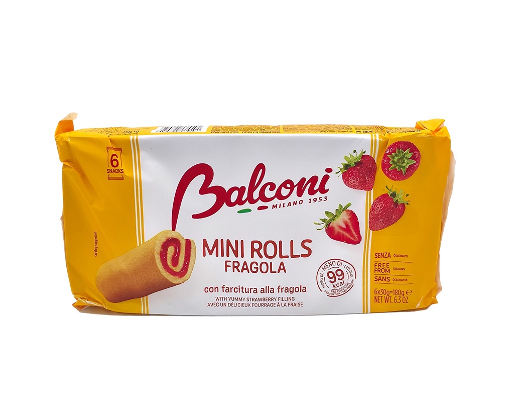 Balconi Mini Rolls Fragola 180g