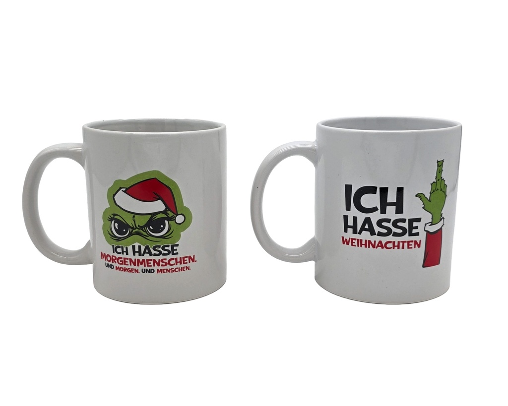 Tasse Weihnachten Festtags-Muffel | 350 ml Keramik mit Spruch – Lustige Anti-Weihnachten Geschenkidee für Weihnachtsmuffel & Wichtelfans