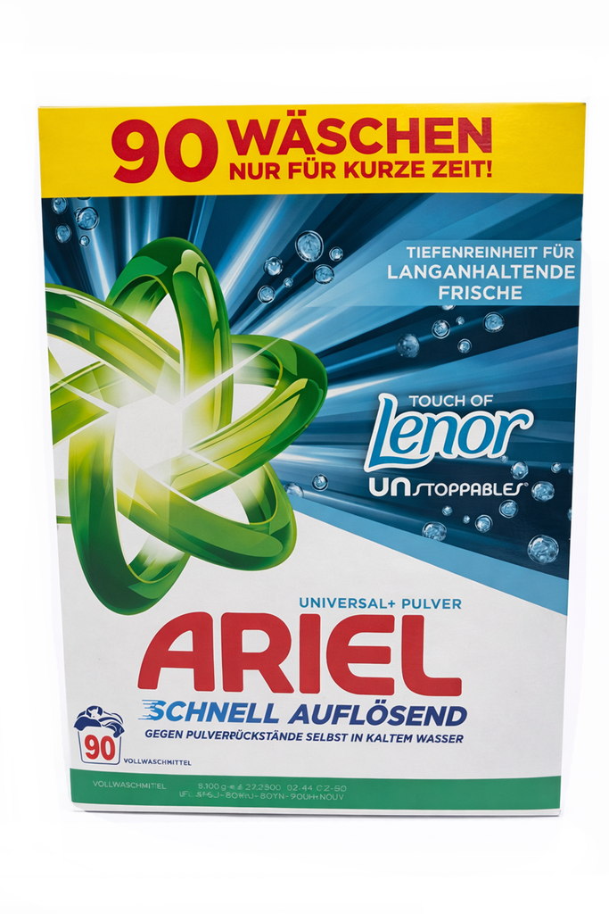 Ariel Waschpulver 4,95kg Universal+ Touch of Lenor Unstoppables 90WL