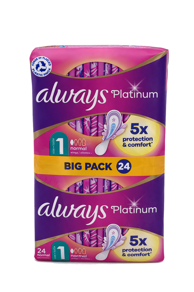 Always Platinum Binden 24 Stück Größe 1 Extra mit Flügel