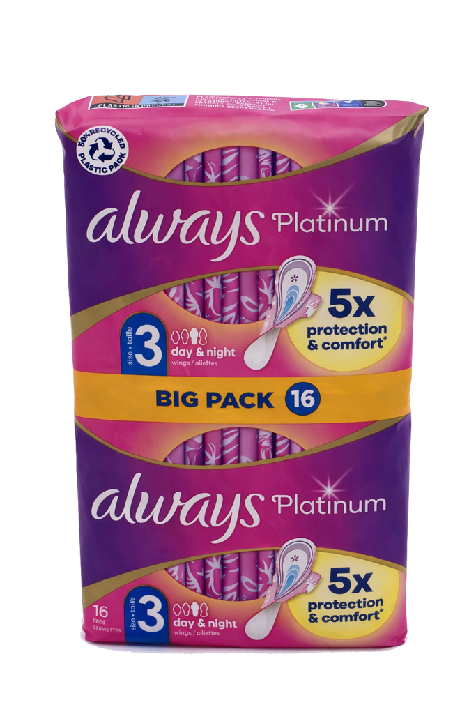 Always Platinum Binden 16 Stück Größe 3 Extra mit Flügel