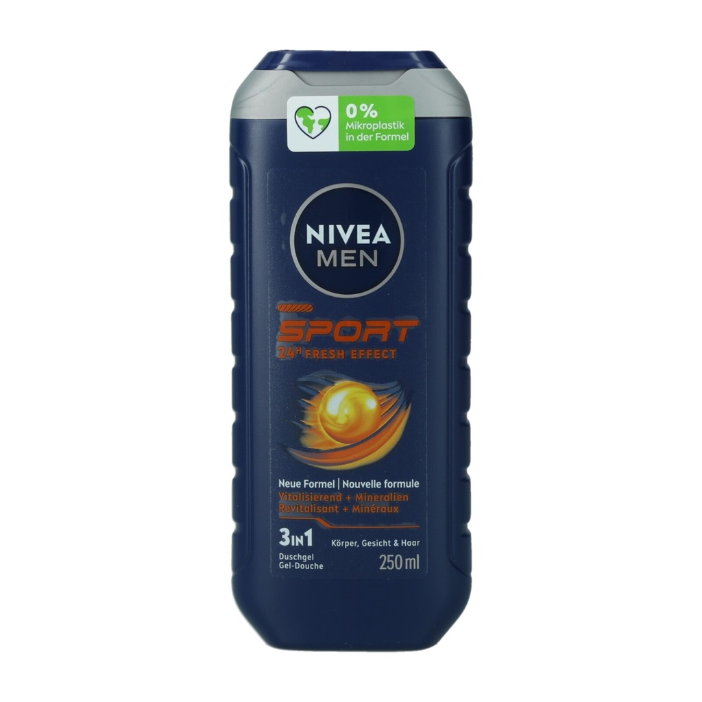 Nivea MenShampoo und Duschgel 250ml 3-in-1 Sport