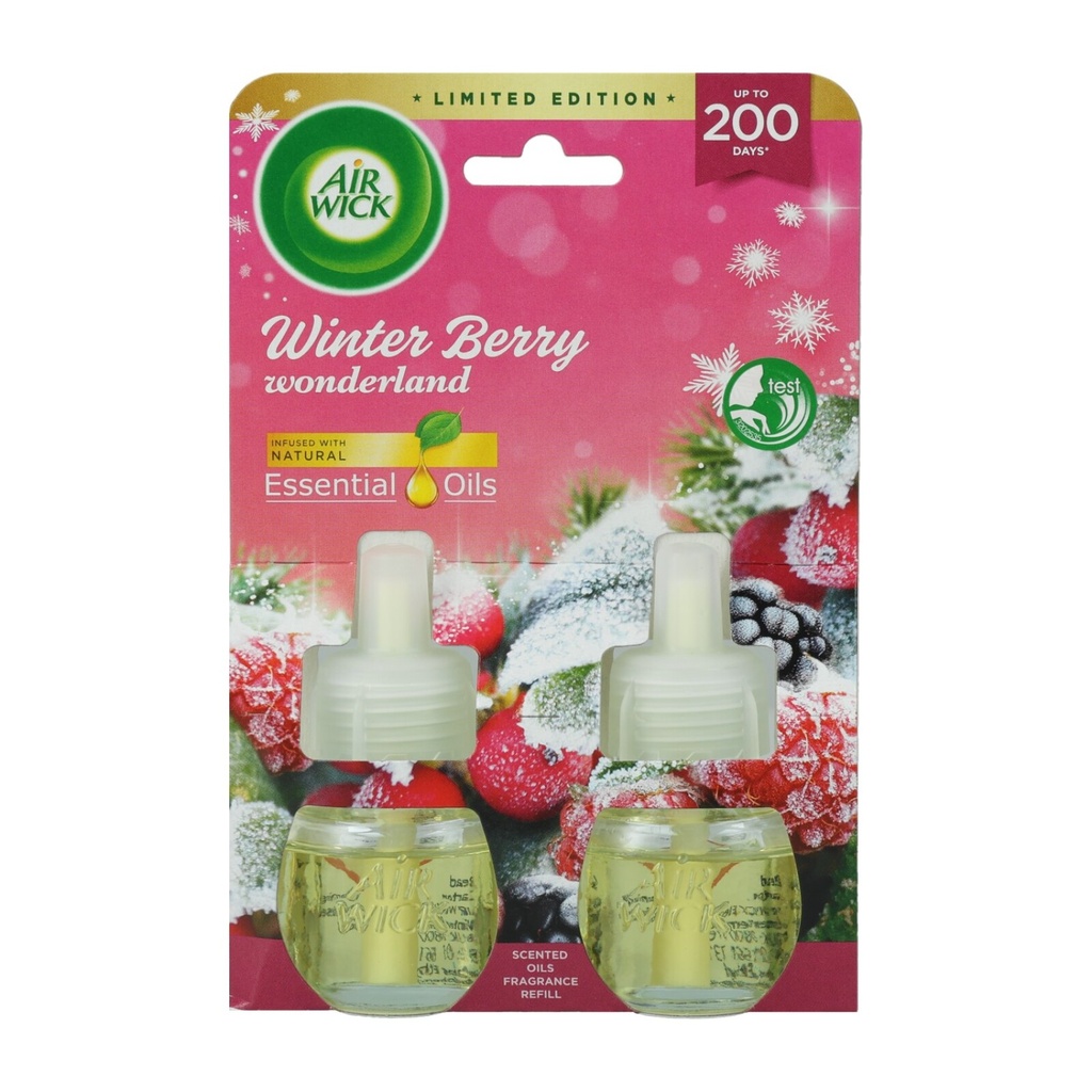 Air Wick Essential Oils Elektrischer Lufterfrischer Nachfüller 2x19ml Winter Berry Wonderland