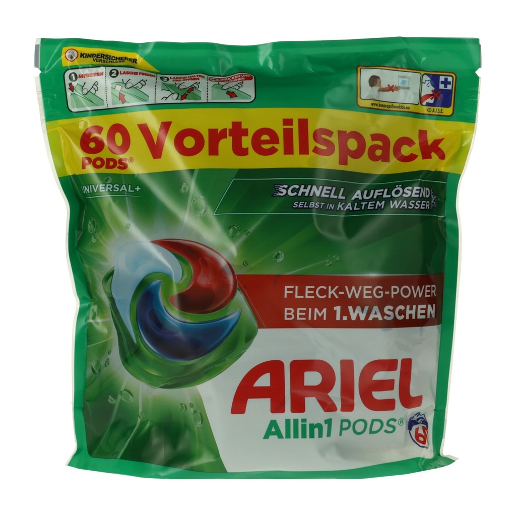 Ariel Waschmittel-Caps 60Stück All in 1 Universal+