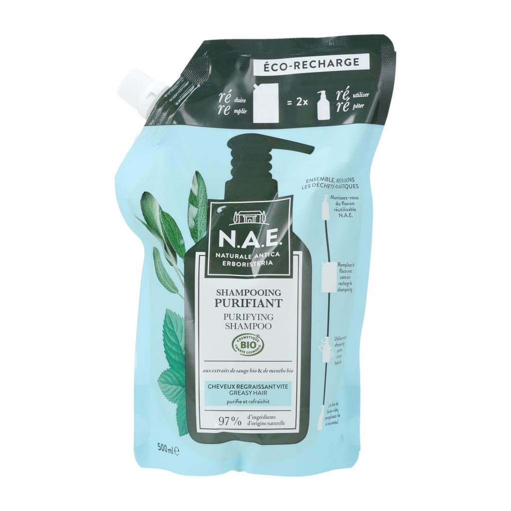 N.A.E. Purifying Shampoo Nachfüllpack 500 ml – klärendes Shampoo