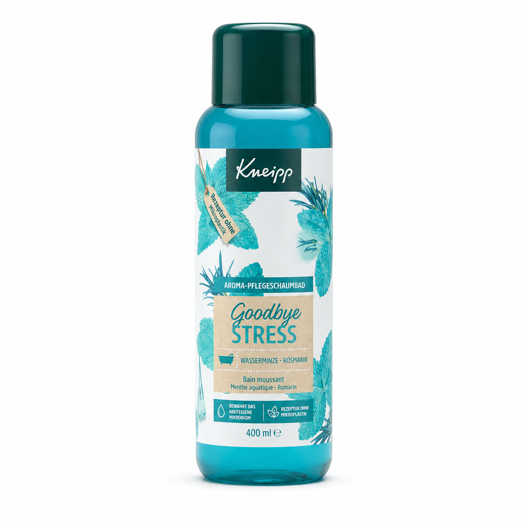 Kneipp Badeschaum Goodbye Stress Wasserminze & Rosmarin 400 ml für entspannende Wohlfühlbäder