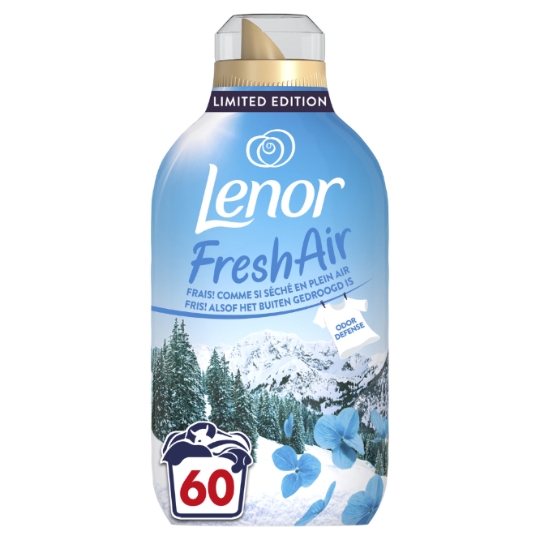 Lenor Fresh Air Weichspüler Alpen Brise 840 ml für 60 Waschgänge mit frischem alpinem Duft