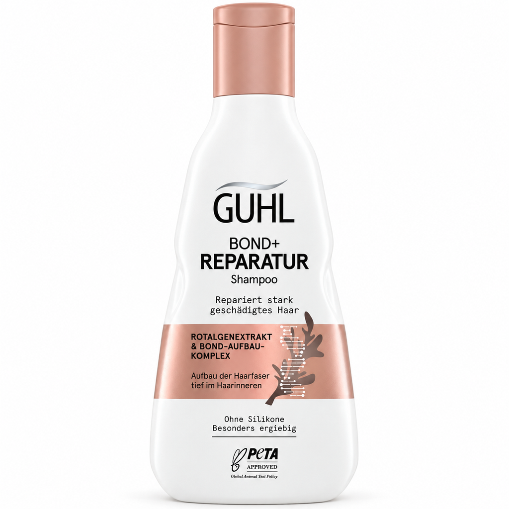 Guhl Bond+ Reparatur Shampoo für geschädigtes Haar in der 250-ml-Flasche