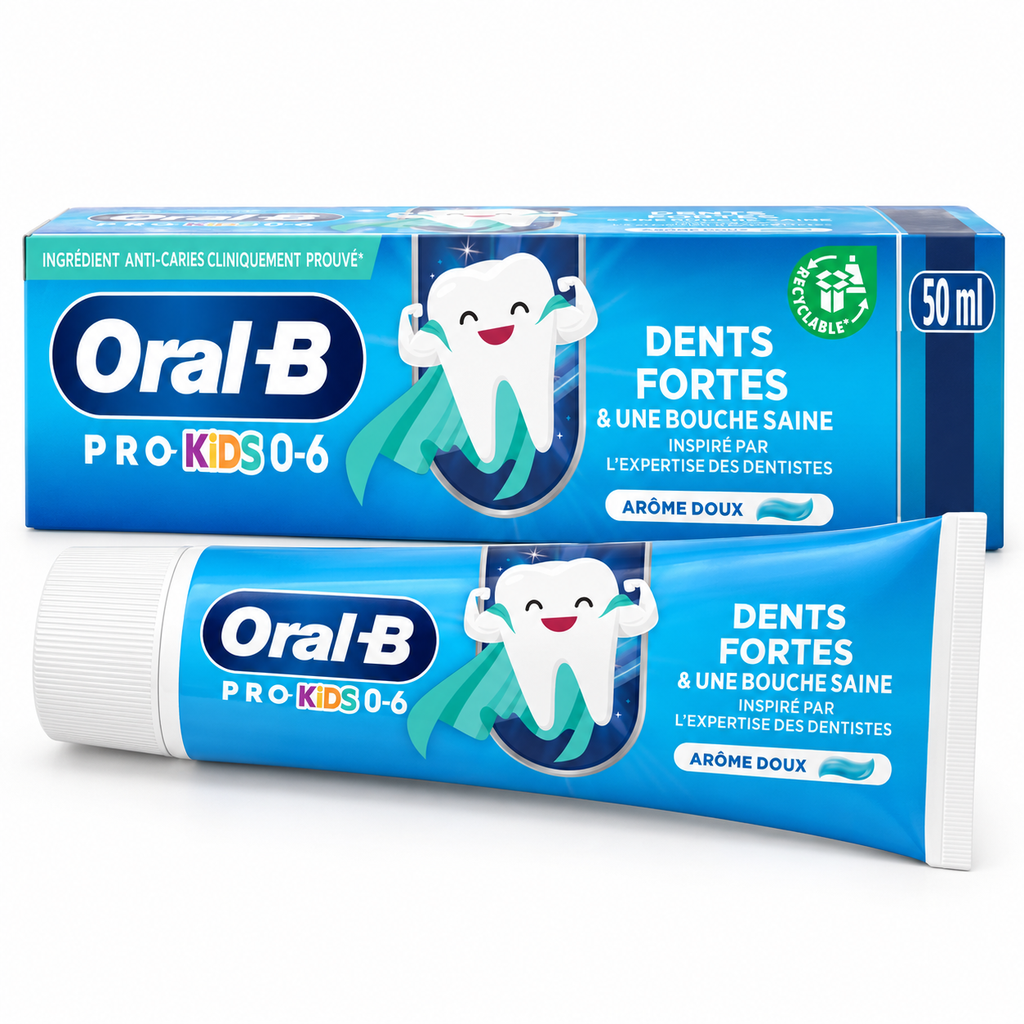 Oral-B Pro Kids Pro Soft Kinderzahnpasta für 0–6 Jahre in der 50-ml-Tube