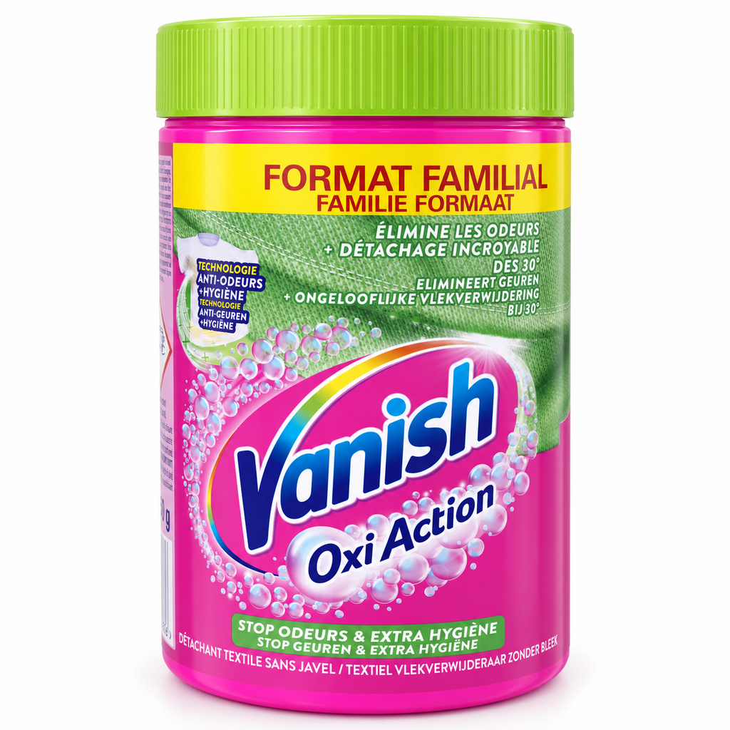 Vanish Oxi Action Hygiene Pink Fleckenentferner Pulver in der 750 g Packung