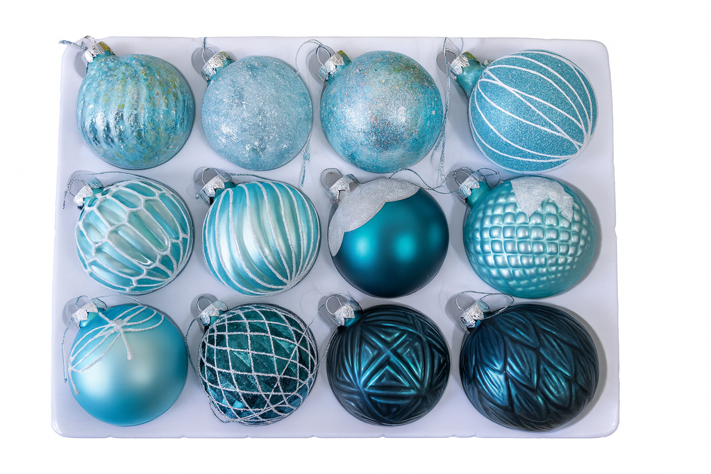 Weihnachtskugeln Glas "Deluxe" Ø 6cm |1 Stück | Sortiment R | Handegemacht