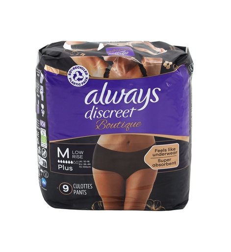 [15969] Always Discreet Inkontinenzhosen 9Stück Size Medium Boutique Black