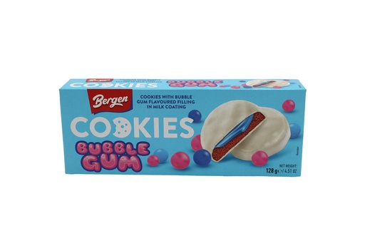 [14949] Bergen Cookies Bubble Gum 130g