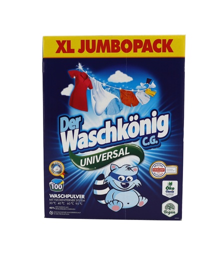 [15028] Der Waschkönig C.G. Waschpulver 6kg 100WL Universal Karton