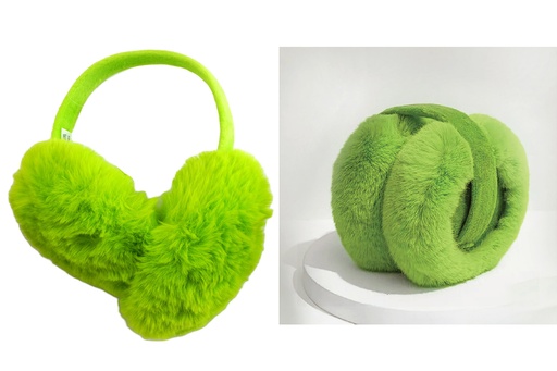 [15827] Ohrenschützer Festtags-Muffel | Einheitsgröße | Flauschig weich | Grün | Lustiges Anti-Weihnachten-Accessoire für Weihnachtsmuffel & Winter-Freunde mit Humor