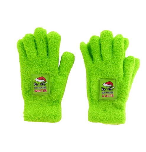 Handschuhe Festtags-Muffel 2 Designs, Einheitsgröße | Kuschelige Anti-Weihnachten Fäustlinge & Geschenkidee für Weihnachtsmuffel