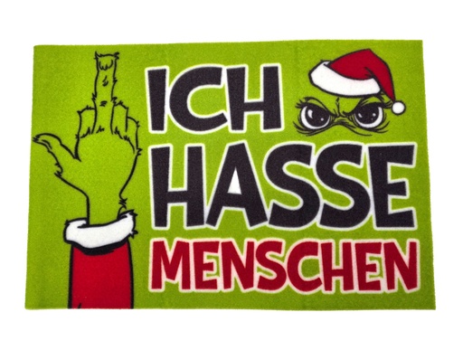 [13632] Fußmatte Festtags-Muffel 40 × 60 cm – Lustige Anti-Weihnachten Schmutzfangmatte für Weihnachtsmuffel | Türmatte gegen Weihnachtsstress & Geschenkidee für Humorvolle