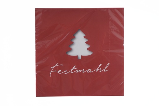 [15724] Servietten Weihnachten "Festmahl" 33x33cm, ¼ Falz, 3-lagig, 20er Pack