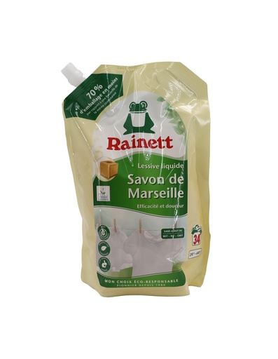 [16289] Rainett =(Frosch) Waschmittel Marseille Seife 34WL 1,7 L Beutel