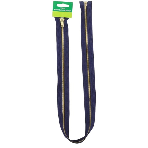 [12678] Reißverschluss Metall 70cm dunkelblau