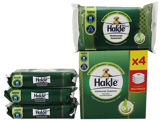 [P0000803] Hakle feuchtes Toilettenpapier Wohltuende Sauberkeit 4x38 Blatt