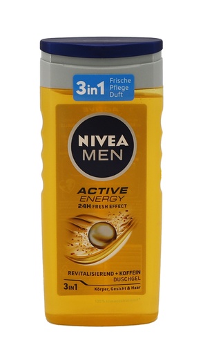 [P0000899] Nivea Dusche 250ml Active Energy Men 3in1