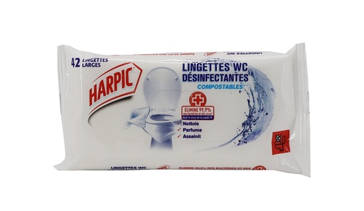 [P0001104] HARPIC Reinigungs & Desinfektionstücher 42 Stück