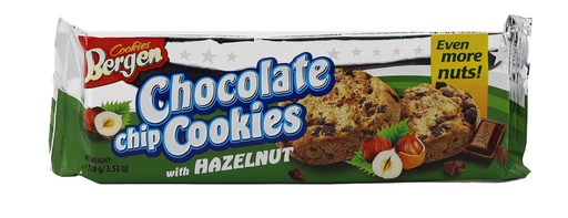 [P0001132] Bergen Normaler Keks 100g Chocolate Chip Hazelnut