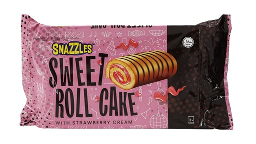 [P0001159] Snazzles Gefüllter Kuchen 200g Sweet Roll With Strawberry Cream 4-Pack
