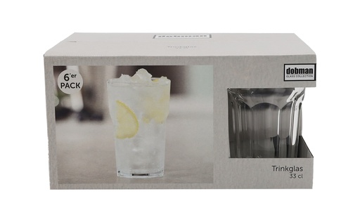 [P0001356] Glas - Trinkgläser 33 cl, 6er Pack