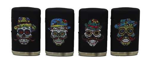 [P0001567] PROF TOTENKOPF mit Schnurrbart Jetflame Feuerzeug