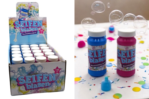 [P0001652] Seifenblasen Nachfüllflüssigkeit, 120ml, 2 Farben