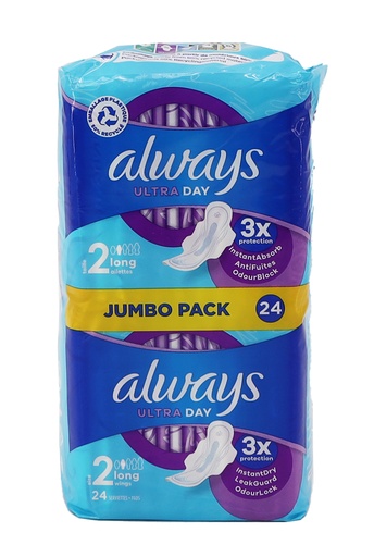 [P0001695] Always Ultra Damenbinden 24Stück Size 2 Day Long Wings