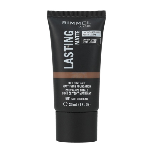 [P0001735] Rimmel Foundation 30ml Tube Lasting Matte 601 Soft Chocolate