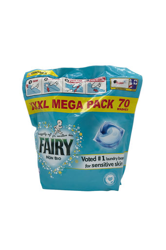 [P0001931] Fairy All-in-1 PODS Flüssigwaschmittel-Kapseln 70Stück Non Bio Sensitive Skin