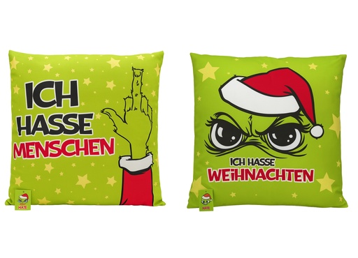 Kissen "Festtags-Muffel", 45x45cm, 300g Füllung, 2 Designs Varianten
