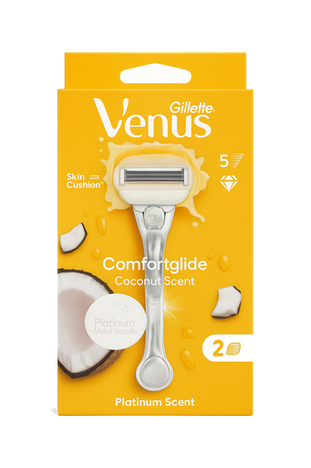 [P0002391] Gillette Venus Coconut Comfortglide Rasierer mit 2 Nachfüllern