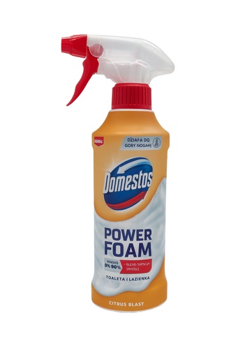 Domestos Power Foam WC- und Badreiniger Zitrusfrische 435 ml als kraftvoller Reinigungsschaum