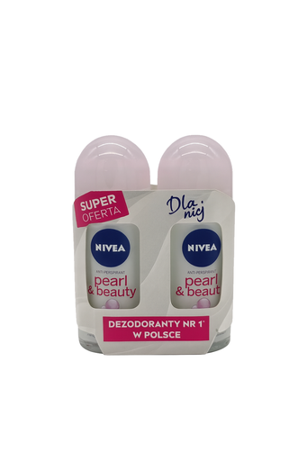[P0002515] Nivea Deo Roll-On 2x50ml Pearl&Beauty Antiperspirant