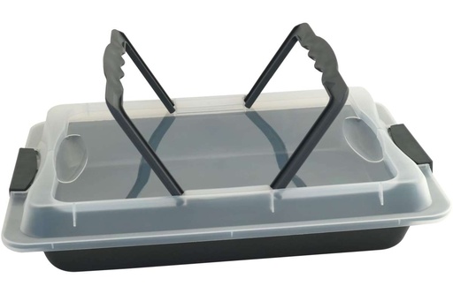 [P0002561] DESKI Backblech mit Deckel 42 x 29,5 x 8 cm, anthrazit