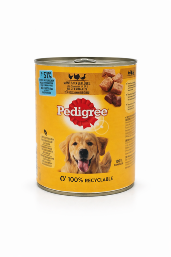 [P0003115] PEDIGREE® mit 3 Sorten Geflügel in Pastete, Dose 800g